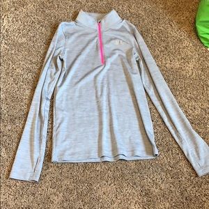 Grey Quarter Zip Under Armor Long Sleeve